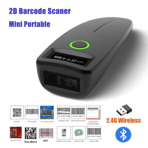 2D Barcode Scanner W7 Mini 1D 2D QR Code Data Matrix PDF417 Reader With Storage