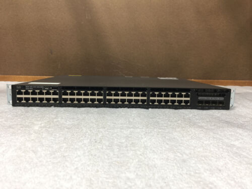 Cisco Catalyst WS-C3650-48FS-S 48-Port Network Switch w/ 2x 1025W PSU & 4X1G SFP