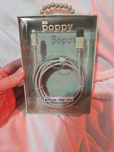 Cable 10 Feet Long XO Poppy Wrap It iPhone iPad iPod