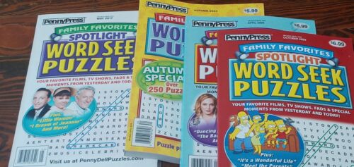 Lot of 4 Penny Press Jumbo Word Puzzles-BRAND NEW!