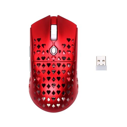 Vancer Gretxa Wireless Ultralight Gaming Mouse, 3370 Sensor – PTFE – 69g (Red)