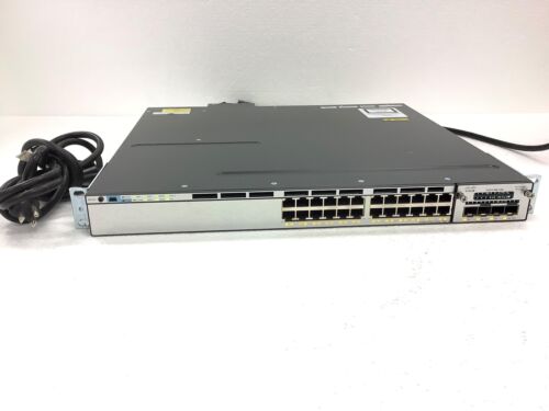 CISCO Catalyst 3750-X WS-C3750X-24P-S 24 Ports Network Switch w/PS,C3kx-Nm-10G