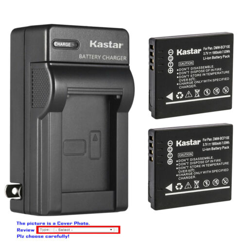 Kastar Battery Wall Charger for Panasonic DMW-BCF10 & Panasonic Lumix DMC-TS2