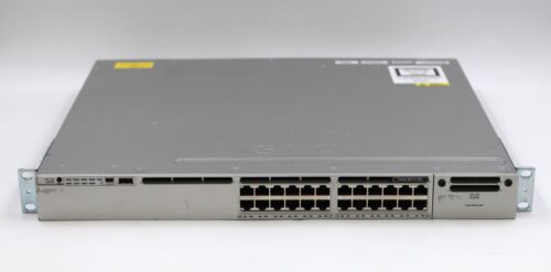 Cisco Catalyst 3850 24-Port Network Switch W/Ears P/N: WS-C3850-24P-L Tested