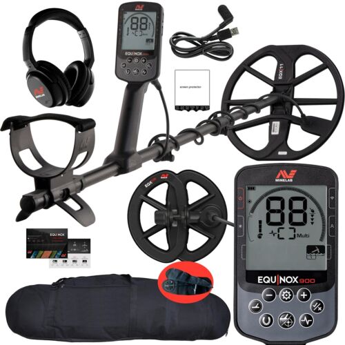 Minelab EQUINOX 900 Multi-IQ Metal Detector and Padded Bag