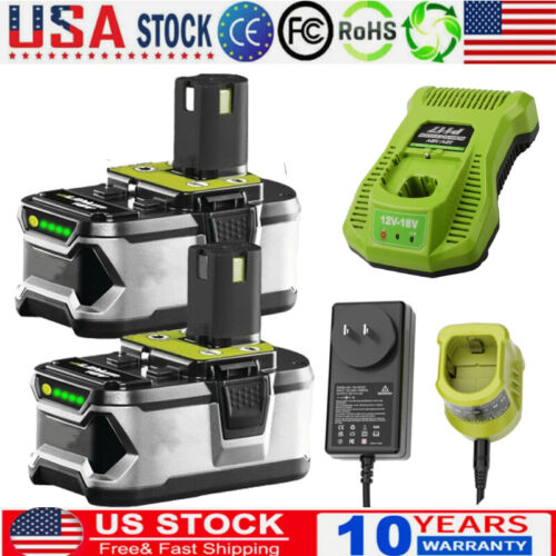 2PACK For RYOBI P108 18V One Plus 6.0Ah 8.0Ah High Capacity Battery P102 P107