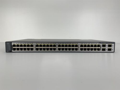 Cisco Catalyst 3750 v2 PoE-48 Port Gigabit Ethernet Switch WS-C3750V2-48PS-S V09