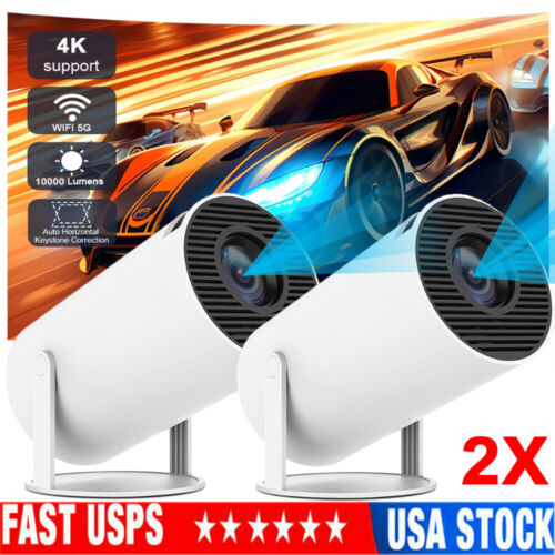 2x 4K Mini Projector 10000LMS LED 1080P WiFi Bluetooth Portable UHD Home Theater