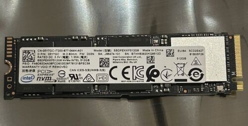 Intel 512GB PCIe NVMe M.2 2280 Internal SSD SSDPEKKF512G8