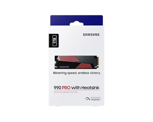 Samsung 990 PRO 1TB M.2 NVMe Internal SSD with Heatsink Black MZ-V9P1T0