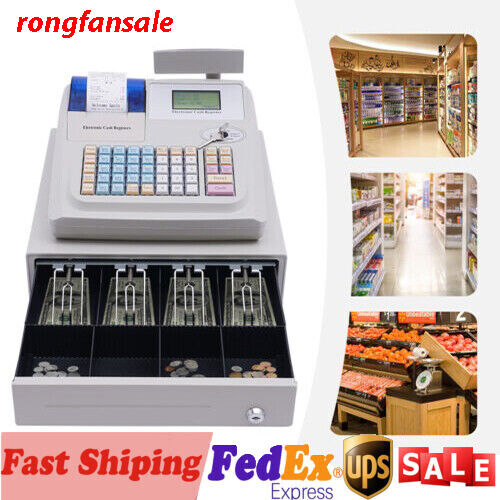 NEW Electronic Cash Register 48 Keys Cash Management System with Thermal Printer