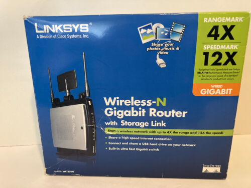 CISCO Linksys WRT350N Wireless-N Gigabit Router with Storage Link -WIRED GIGABIT