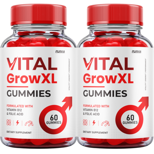 (2 Pack) Vital Grow XL Gummies Advanced Strength VitalGrow XL (120 Gummies)