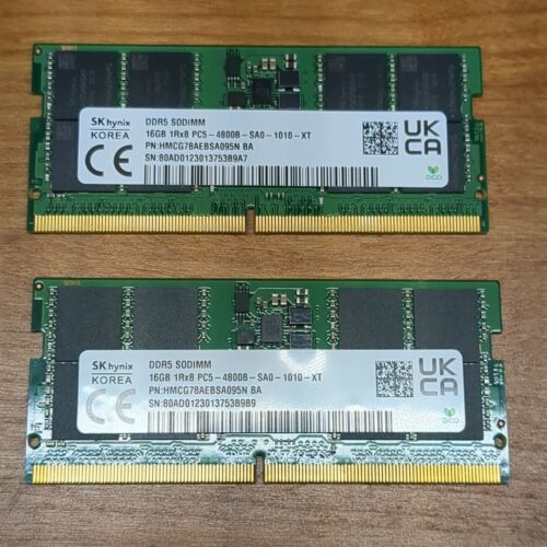 SK hynix 16GB DDR5 SODIMM 4800Mhz Laptop RAM Memory – HMCG78AEBSA095N