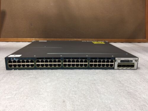 Cisco WS-C3560X-48P-L V04 48-Port Switch w/ C3KX-NM-1G + (2) C3KX-PWR-350WAC