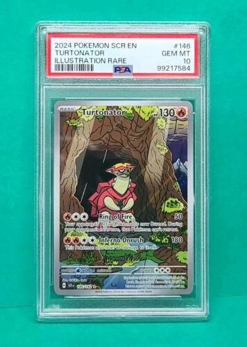 PSA 10 Turtonator 146/142 AR Stellar Crown SCR Pokemon Card GEM MINT Secret