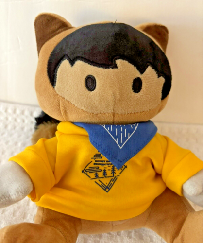 Salesforce Astro Racoon Plush Toy Mascot. Boost Sales Productivity yellow shirt.