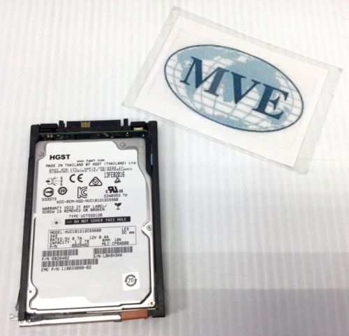 LOT 5 1.2TB EMC 005050084 118033088-02 0B28482 HUC101212CSS600 10K 2.5″ SAS HDD