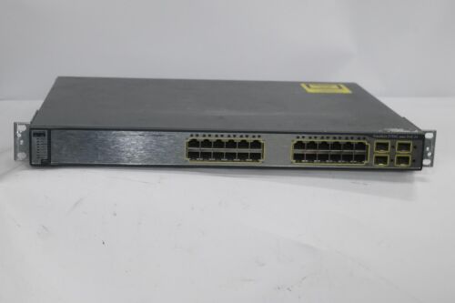 CISCO CATALYST 3750 24-PORT POE NETWORK GIG SWITCH WS-C3750G-24PS-E L3 GIGABIT