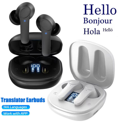 Translator Earbuds 138+ Languages Real Time Translation Bluetooth Earphones New