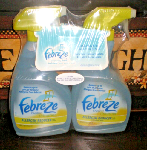 2 Febreze ALLERGEN REDUCER Fabric Refresher Lightly Scented Spray 27.04 FL OZ Ea