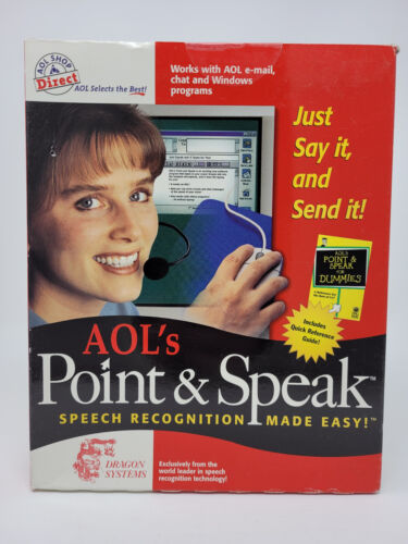 Dragon Systems AOL’s Point & Speak Speech Recognition for PC Windows – NEW