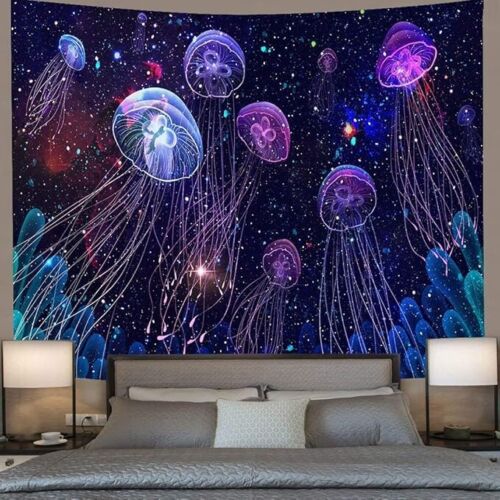 Jellyfish Extra Large Tapestry Colourful Nature Wall Hanging Art Home Decor New