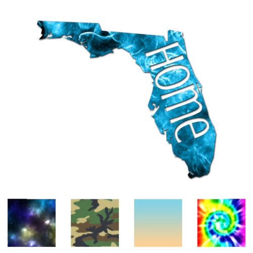 Florida Home State – Vinyl Decal Sticker – Multiple Patterns & Sizes – ebn3811