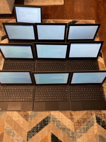 LOT OF 10 Lenovo 100e Chromebook  11.6″ – Intel 1.10GHz 4GB RAM 32GB SSD