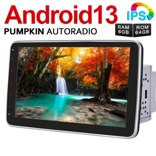 Pumpkin Double DIN 10.1″ Android 13 Car Stereo Carplay DSP Head Unit 6GB 64GB BT