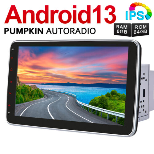 Pumpkin Double DIN 10.1″ Android 13 Car Stereo Radio Carplay Head Unit 6GB 64GB