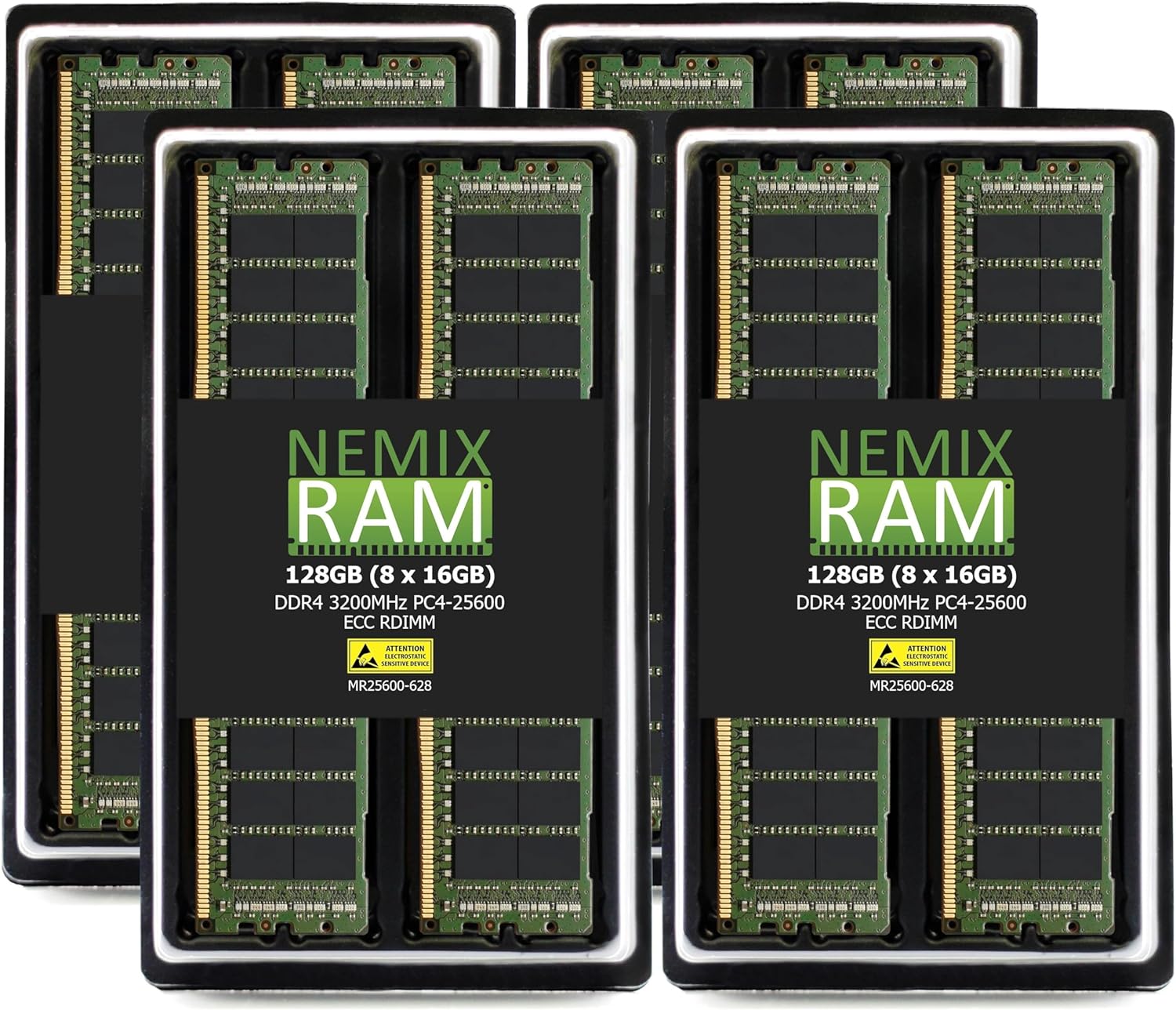 NEMIX RAM 128GB (8X16GB) DDR4 3200MHZ PC4-25600 2Rx8 1.2V 288-PIN ECC RDIMM Registered Server Memory KIT