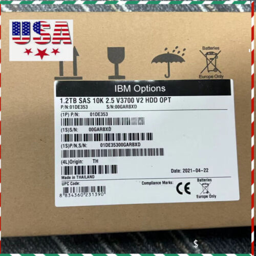 IBM 01DE353 01EJ587 01EJ721 V3700 V2 1.2TB 10K 12G 2.5″ SAS HARD DRIVE HDD US