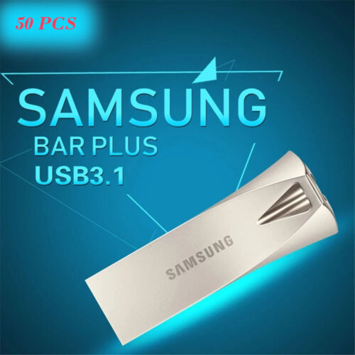 50PCS Silver Samsung BarPlus 64GB USB 3.1 Flash Drive Memory Thumb Storage UDisk