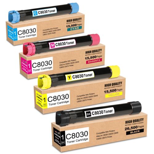 AltaLink C8030 4-Pack Toner (BCMY) High Yield 006R01697 Compatible Replacement