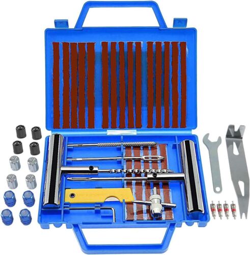 Tire Repair Kit,46pcs Heavy Duty Plug Kit, with Universal 46pcs