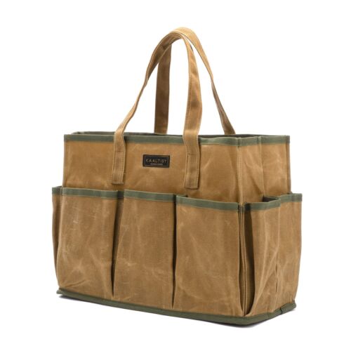 Tool Tote | Heavy Duty 16oz Waxed Canvas Bag 1 Large Capacity Khaki