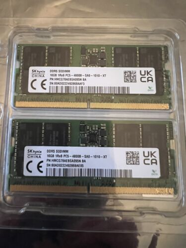 SK hynix 32 GB kit – 2 x 16GB DDR5-4800B PC5-4800B – HMCG78AEBSA095N BA