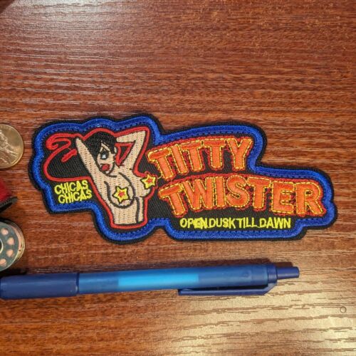 Titty Twister Bar Dust Till Dawn TV Show Horror Embroidered Iron On Patch 2×5″