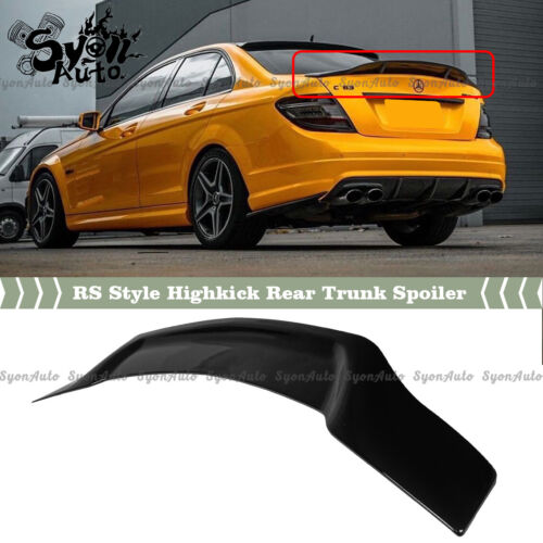 FIT 08-2014 MERCEDES BENZ W204 GLOSS BLACK RS STYLE HIGH KICK TRUNK SPOILER WING