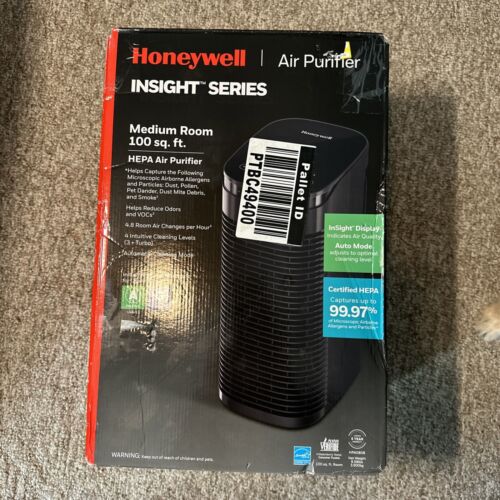 Honeywell InSight HEPA Air Purifier 100 sq ft HPA080B Black – OPEN BOX