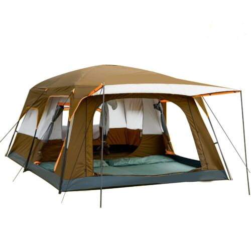 Extra Large Tent 10-12 Person(B),Family Cabin Tents,2 Rooms,3 Doors and 3 Win…