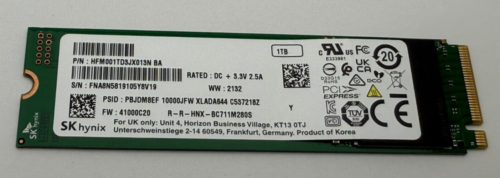 SK hynix HFM001TD3JX013N BA 1TB NVMe SSD