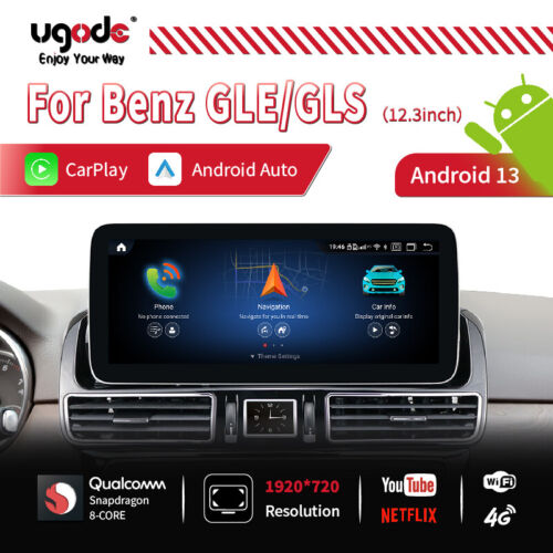 12.3in Android13 Display UPgrade CarPlay GPS For Mercedes Benz GLE GLS 2016-2018