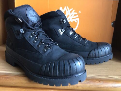 Timberland Heritage Rubber Toe Waterproof Boot Men Black Size 12  EU 46 TB0A2QQ7