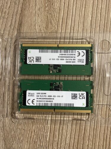 (Lot of 2) SKhynix 8GB 1Rx16 PC5-4800B DDR5 SODIMM Memory RAM