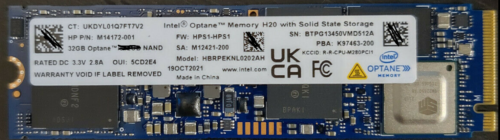 Optane H20 NVME M.2 SSD 1TB(qlc)+32GB(slc) cache 3DXPoint | 2280 | PCIe3X4 DDR4