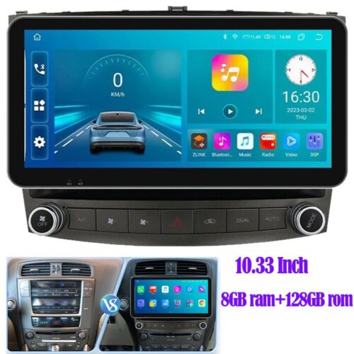 10.33″ For Lexus IS250 IS350 Android12 Carplay Car Radio Stereo GPS Navi 8+128GB