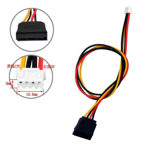 PH2.54mm 4Pin Female to 15pin SATA HDD Power Cable for Mini ITX