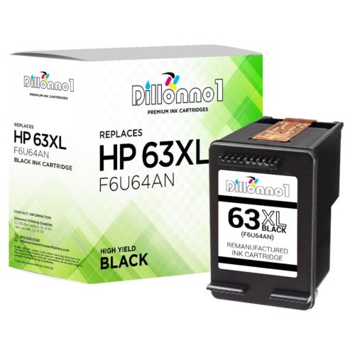 1 PK For HP 63XL Black F6U64AN for HP Officejet 3830 3831 3832 3834 4650